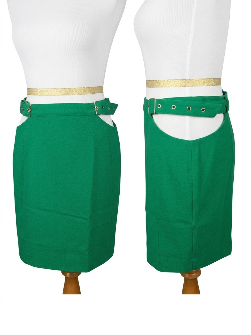 Fate by LFD Green Cutout Belted Skirt Green Sizes S, M, L